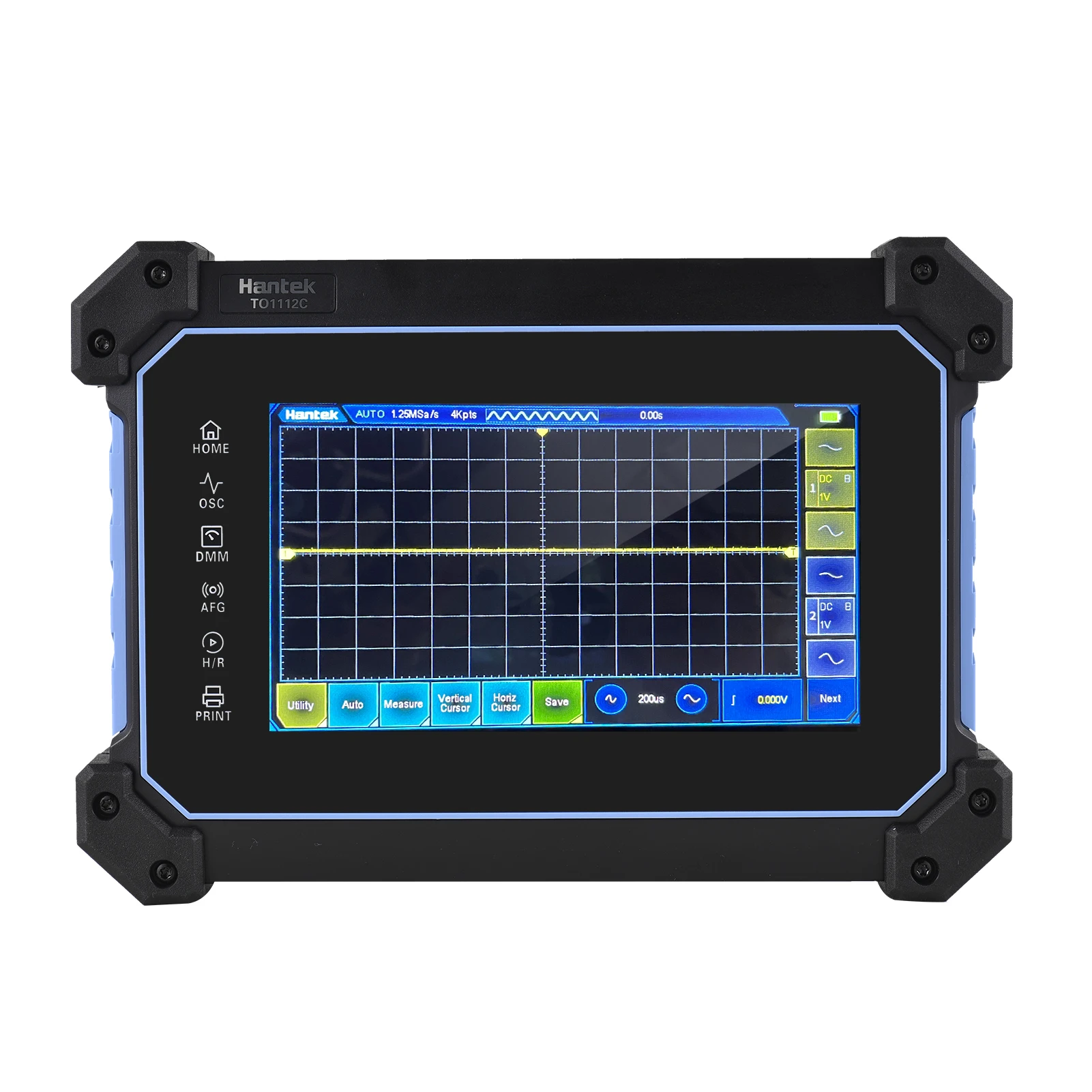 

7-inch LCD Digital Portable Oscilloscope 2-Channel 110MHz Bandwidth 250MSa/S Sampling Rate 8M Storage Depth 25MHz Signal Source