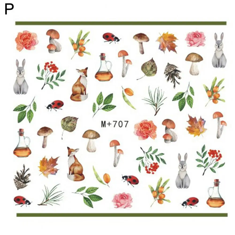 Декоративная водостойкая ультратонкая красочная наклейка для ногтей на День