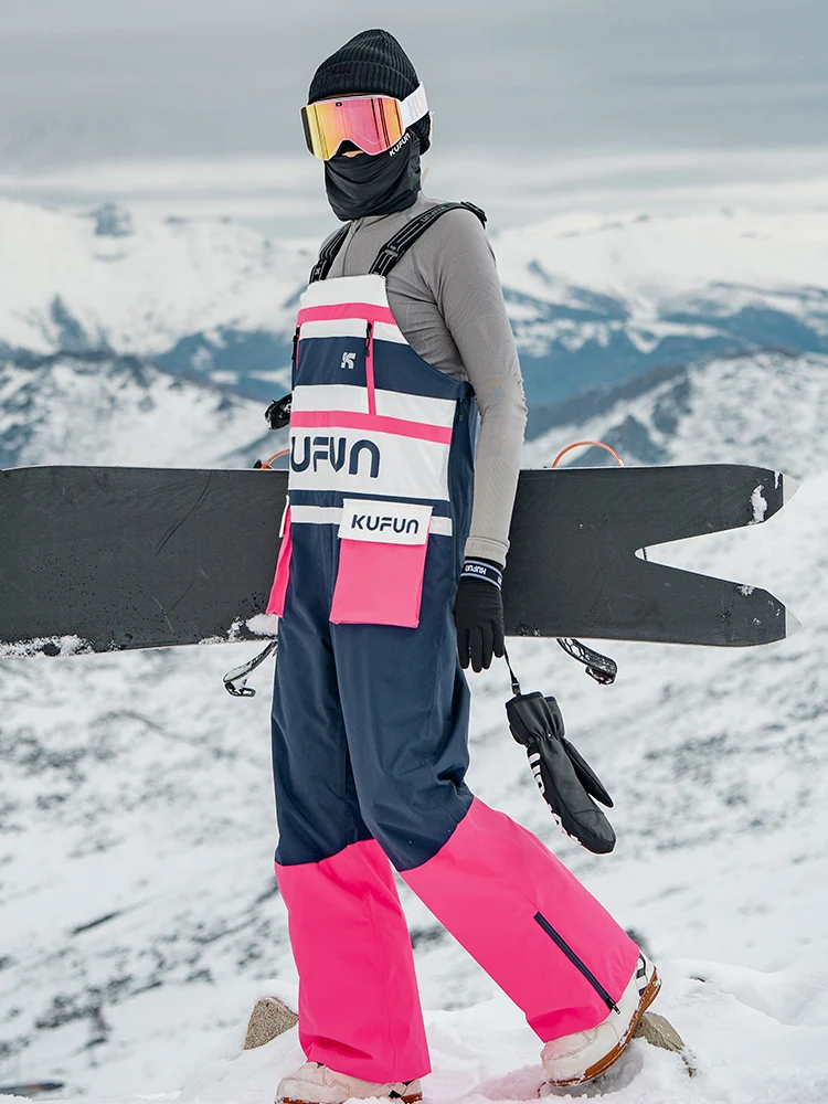 KUFUN лыжная одежда зимний костюм комплект брюк комбинезон женская зимняя