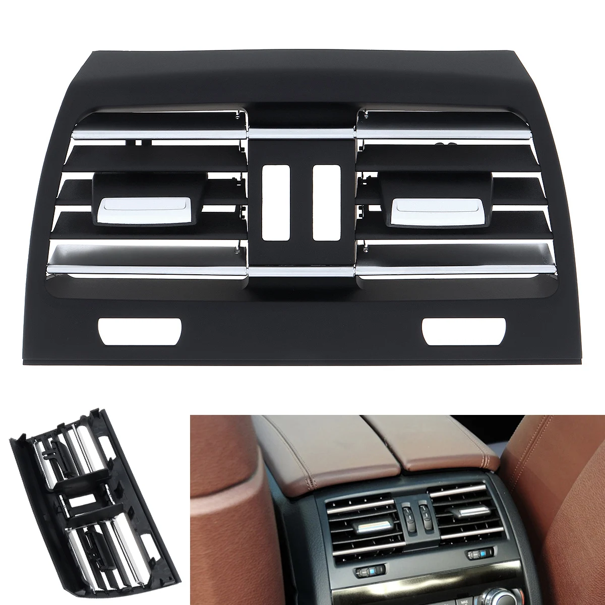 

Rear Center Console Fresh Air Outlet Vent AC Air Vent Outlet Grille Grill Cover Fit for BMW 7 Series F01 F02 730 735 740