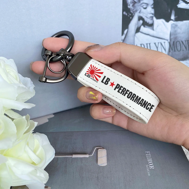 

JDM Racing Car Motorcycle Keychain Accessories New Design 1Pcs JDM Style Key Ring Lanyard Tags Key Strap Tow Sides Thermoprint