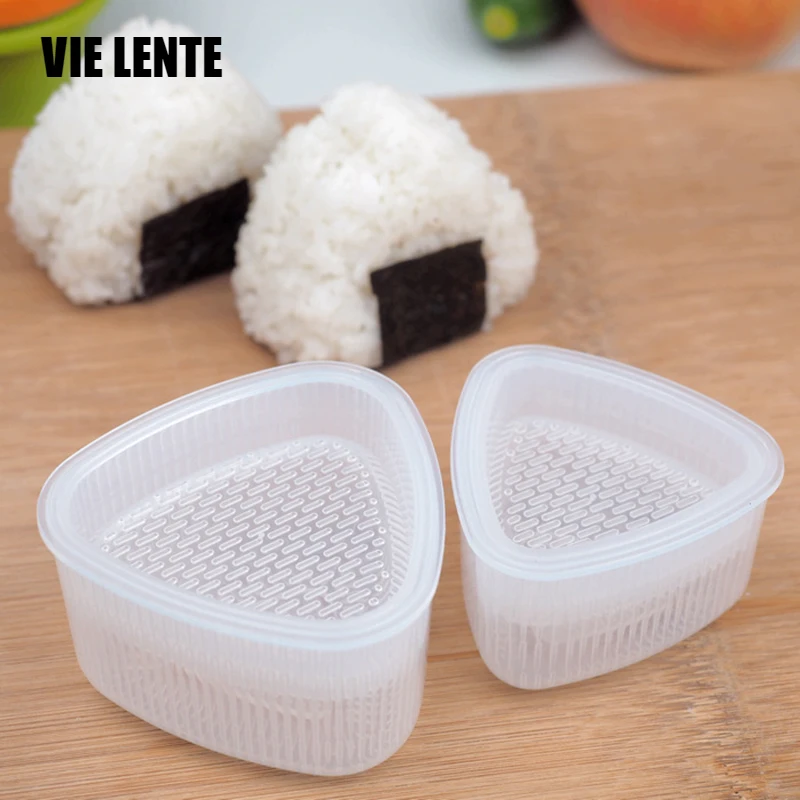 

2PCS/Set DIY Sushi Mold Onigiri Rice Ball Food Press Triangular Sushi Maker Mold Sushi Kit Japanese Kitchen Bento Accessories