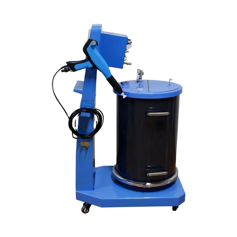 

Electrostatic powder spraying gun in spray painting machine line
