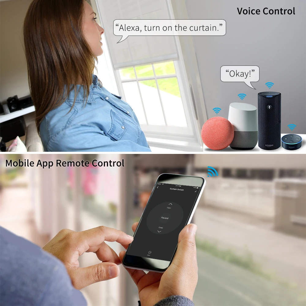 Умный Wi-Fi модуль переключателя Tuya House диммер для управления занавесками