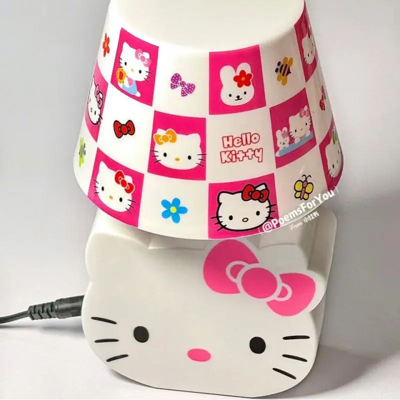 

Kawaii Sanrios Anime Night Light Hello Kitty Usb Sleep Eye Protection Lamp Cute Bedroom Desktop Decoration Cartoon Luminous Toys