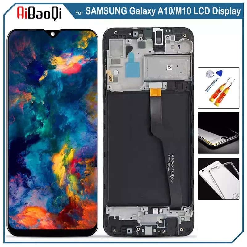 

ЖК-дисплей с сенсорным экраном и дигитайзером в сборе для Galaxy M10/A10 2019, Galaxy A10 A105 A105F SM-A105F A105FN с рамкой, Новинка