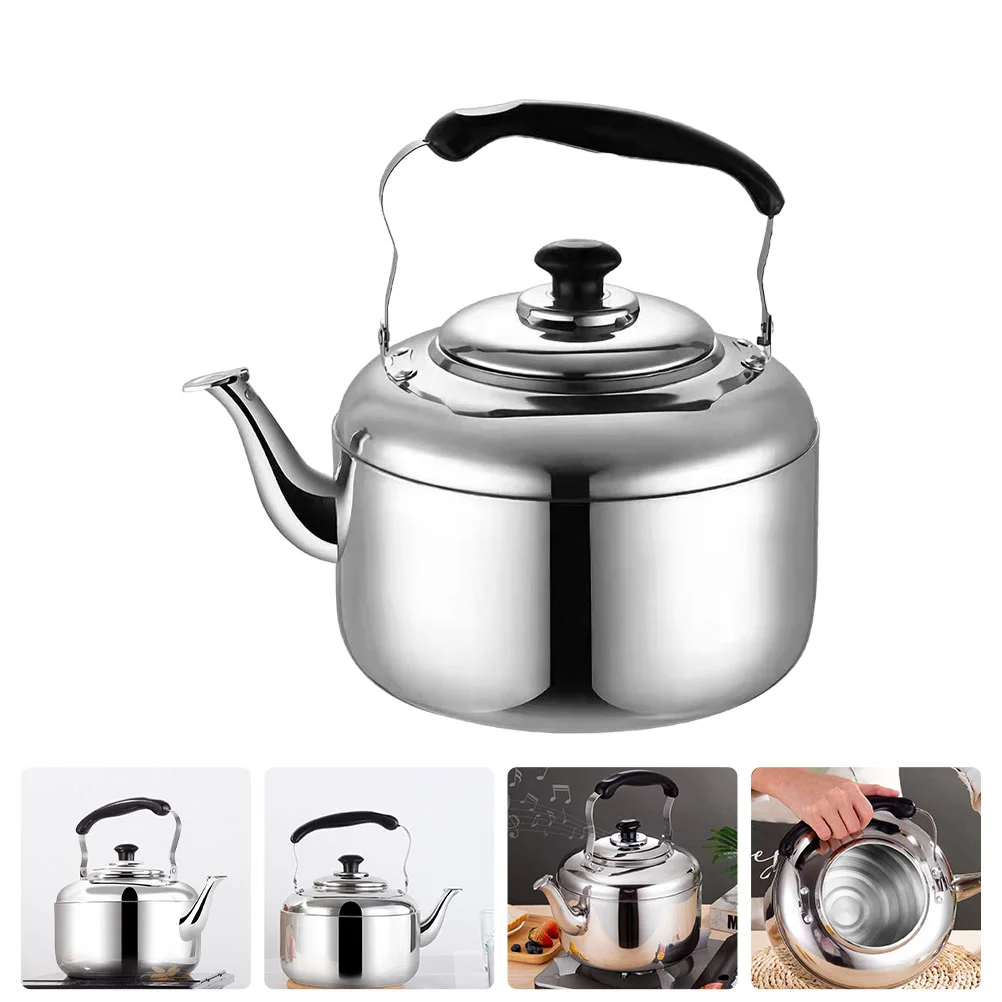 

Kettle Tea Water Whistling Teapot Steel Stainless Stovetop Pot Stove Coffeewhistle Boiling Gas Electric Camping Over Pourcooking