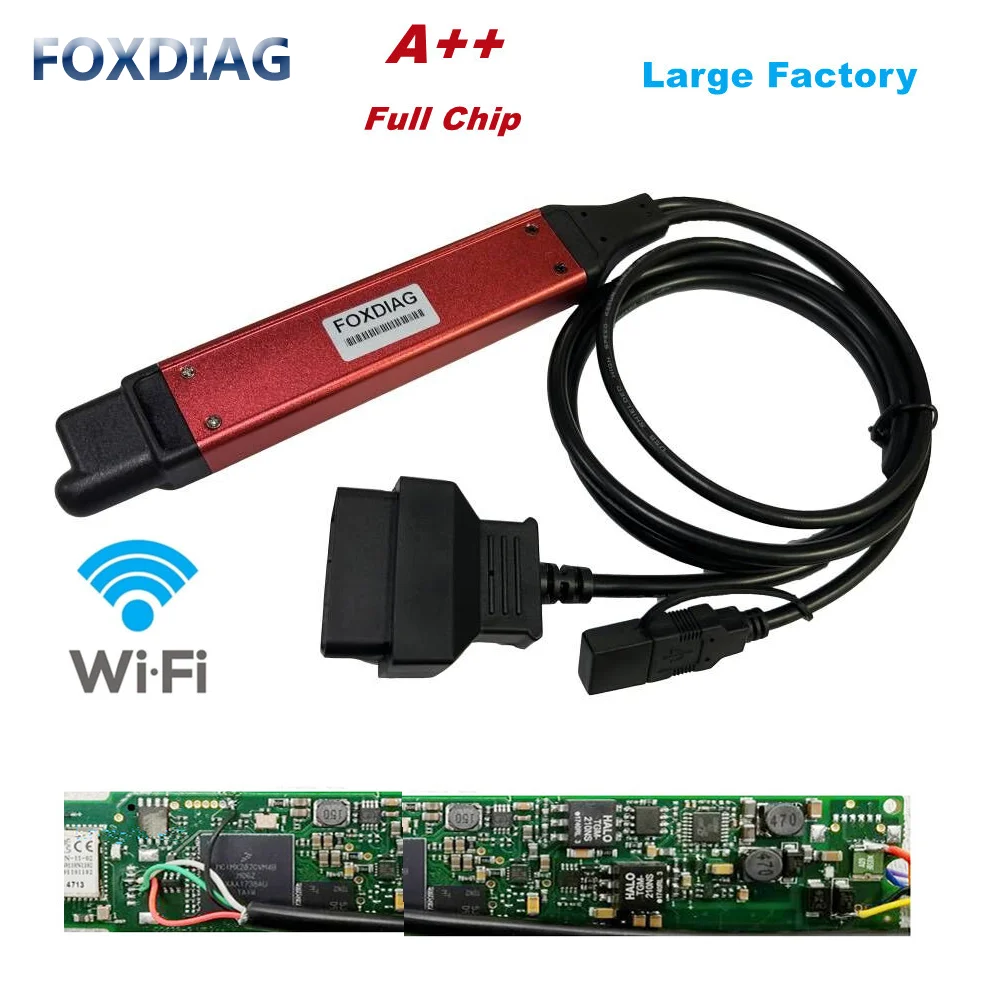 Сканер FOXDIAG OBDII с полным чипом A ++, Wi-Fi обновление для VCI3, сканер для грузовиков, сверхмощная Диагностика VCI 3, работает с WIN7, WIN10