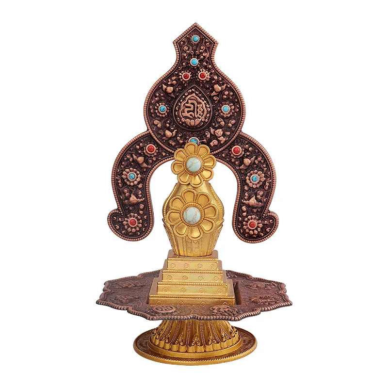

Чистая медь Tantra поставки Dharma-сосуд Лотос мастер Бог богатства пищевое масло скульптура Тибет буддистские поставки полный