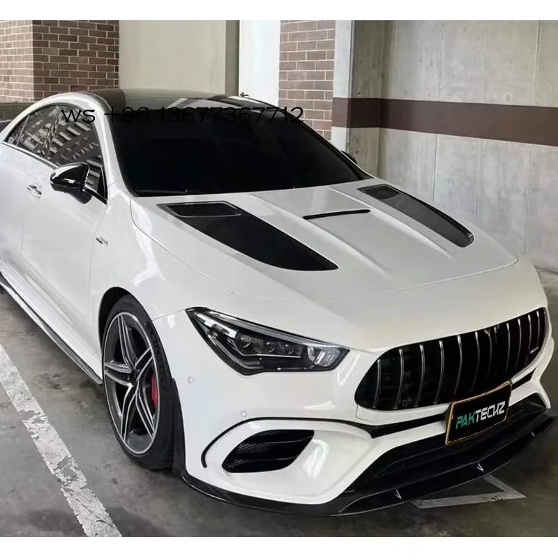 Фото Paktechz Prepreg Dry Carbon Fiber Bodykit Капот двигателя W118 C118 CLA Class CLA45s №1