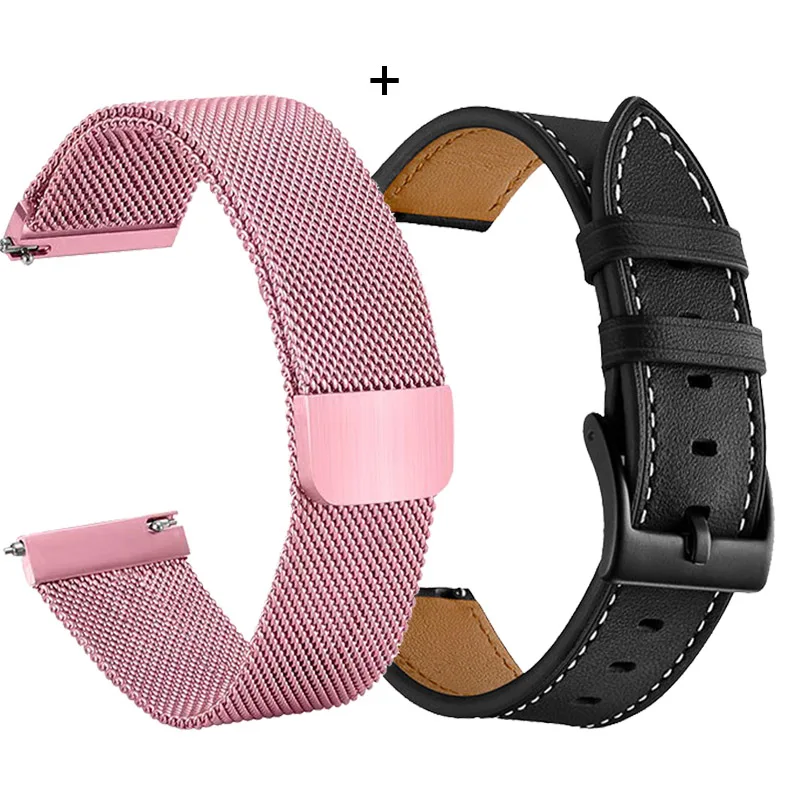 

Bracelet For Xiaomi Huami Amazfit GTS 4 Strap Leather Watchband Xiaomi Amazfit GTR 4 Bracelet Milan Stainless Steel Wristband