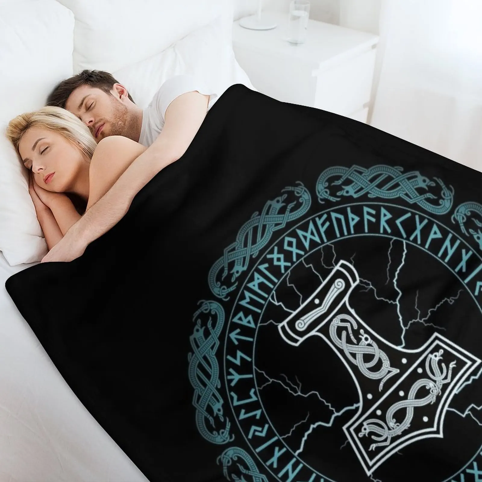 Mj?lnir Молот Руны Тора Пледы Декоративные одеяла и диван Одеяло для малышей Одеяла