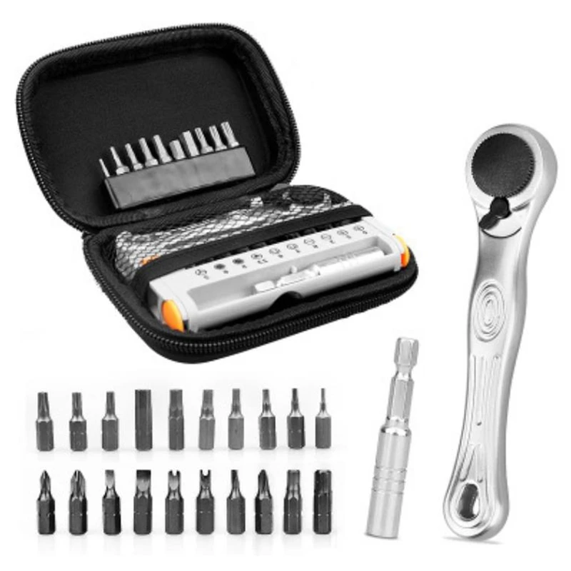 

Multifunction Bicycle Repair Kit Mini Portable Ratchet Screwdriver Tool Mountain Road Bike Repair Kit Bag Hand Tool Set
