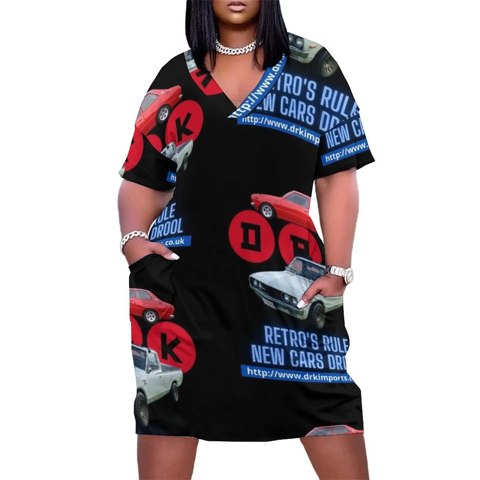 DRK Ретро's rules свободное платье с карманами винтажное эстетичное вечернее