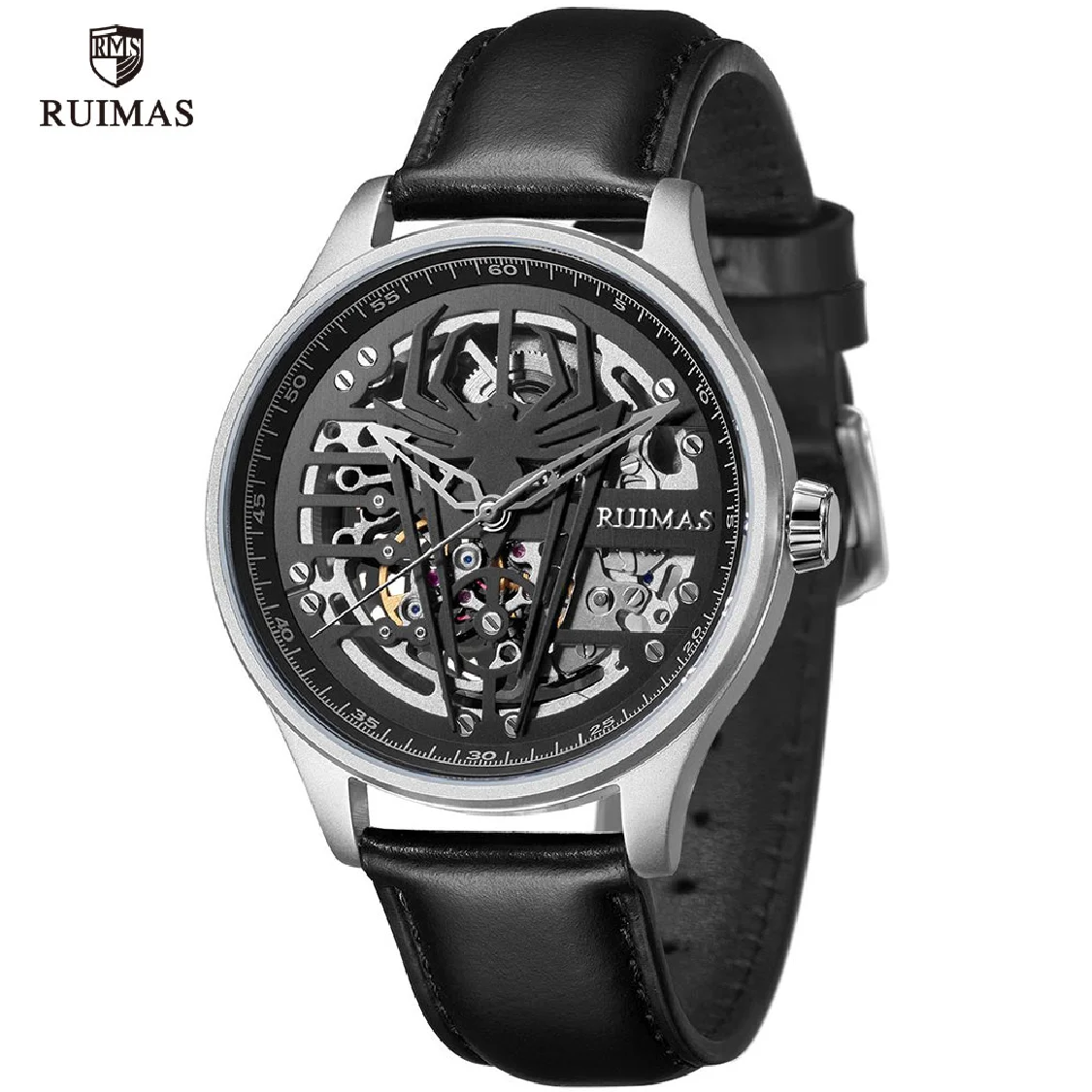 

RUIMAS Luxury Top Brand Automatic Watches Men Leather Waterproof Casual Mechanical Watch Man Military Sport Wristwatch Male 6787