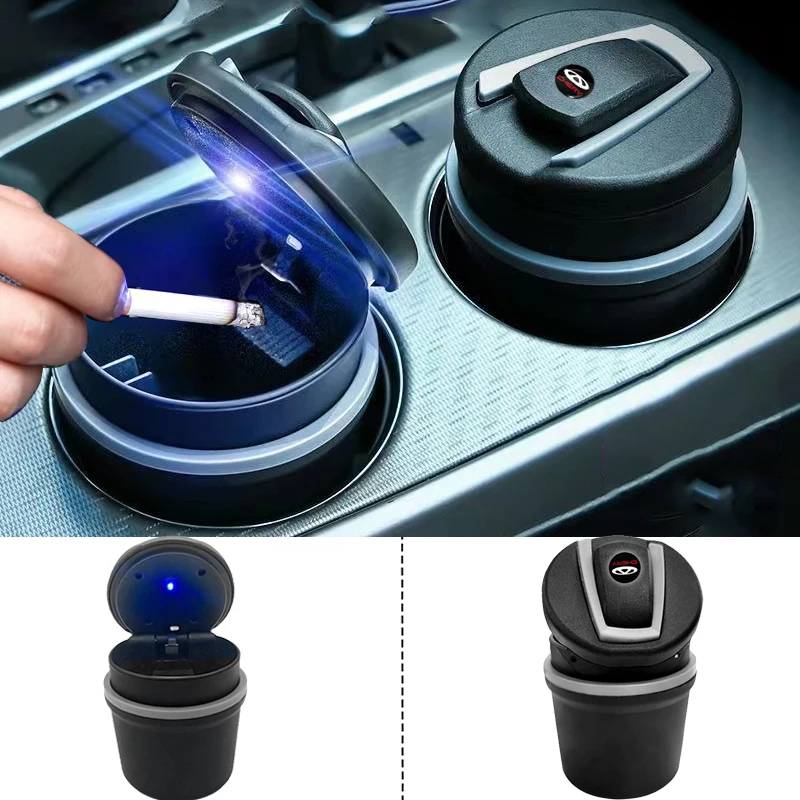 

Car Ashtray with Led Light Smoke Free Car Supplies for Chery Tiggo 3 4 7 Pro T3 3X IQ A3 Amulet QQ Fulwin Face Arrizo 5 Amulet
