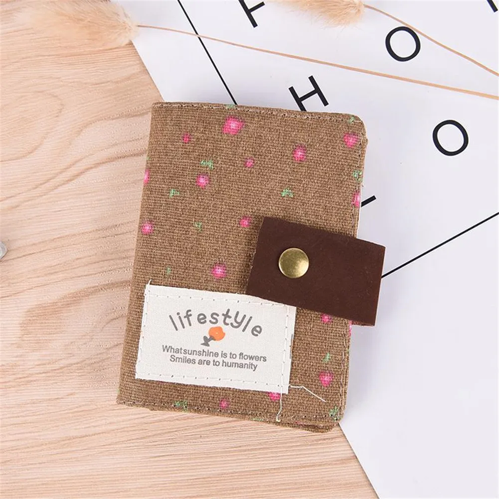 New Floral Canvas Ladies Card Package Creative Cloth Credit Card Holder Business Card Holder Women's Cardholders Bag