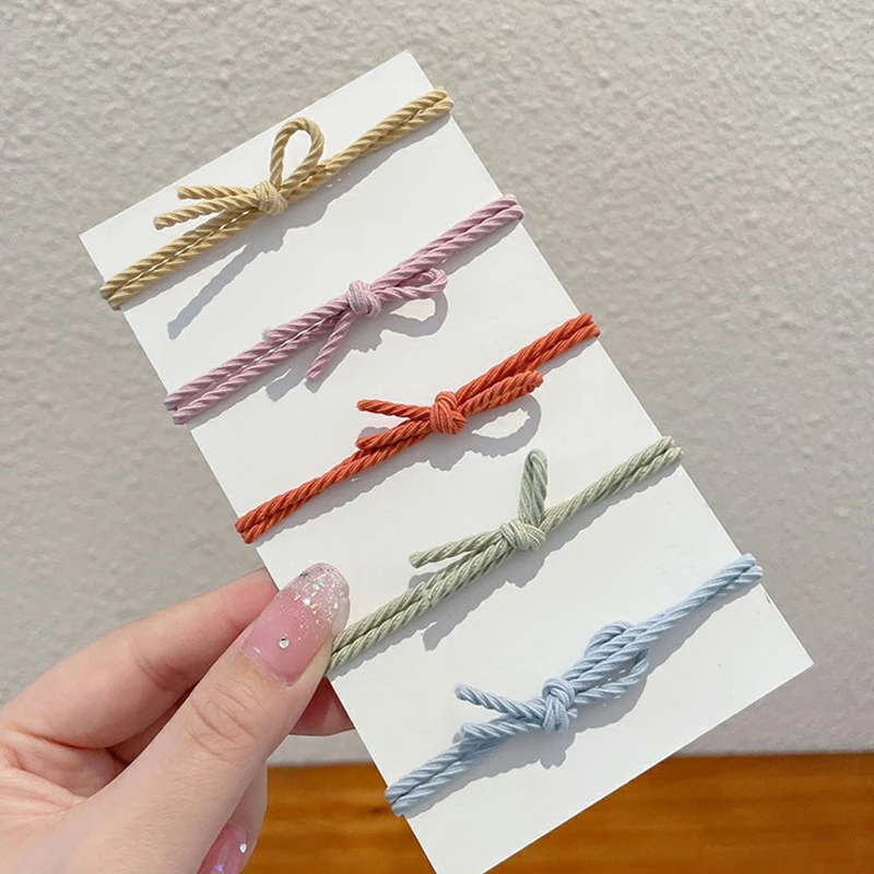 Желейная цветная Цветочная резинка для волос милый простой стиль аксессуары