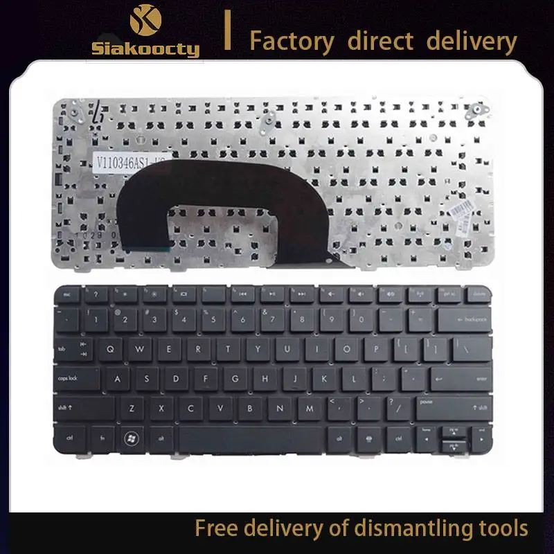 

Новая черная клавиатура Siakoocty с американской раскладкой для HP Pavilion dm1-3000 dm1-3100 dm1-3200 DM1-4000, без рамки, английская версия