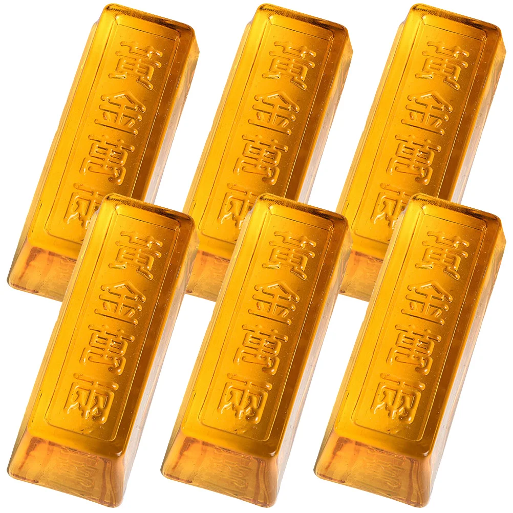 

Brick Golden Bullion Bar Wealth Feng Artificial Shui Decoration Simulated Ingot Pirate Door Ornament Crystal Props Movie Stop