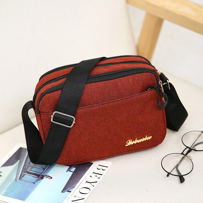 Нейлоновые женские многослойные сумки через плечо большой вместимости женская