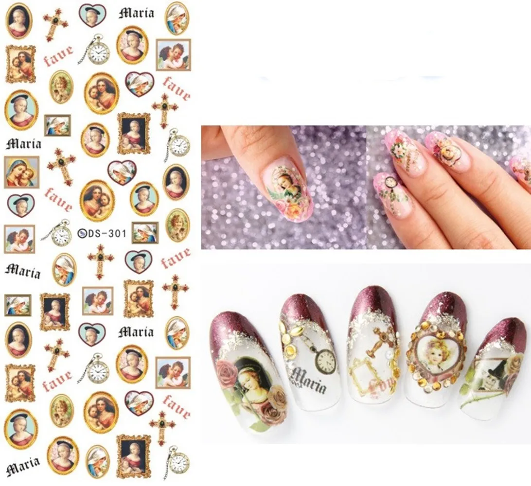 

1Pc Angel Butterfly Nails Art Water Decal Lace Water Transfer Nail Sticker For Nails Tips Beauty