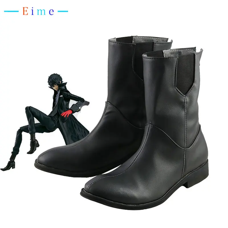 

Game Persona 5 Amamiya Ren Cosplay Shoes Fate PU Leather Shoes Halloween Carnival Boots Cosplay Props Custom Made