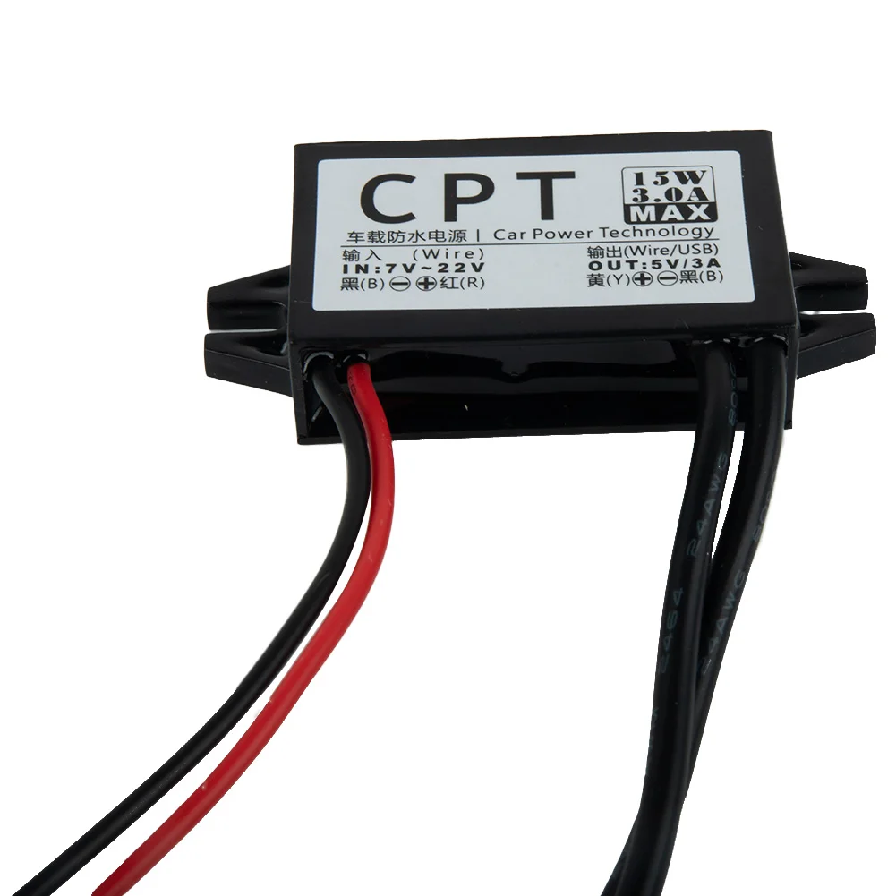 

Adapter USB Power Converter Power Supply 65x27x14mm Black Power Converter Pvc Shock Resistant USB Car Anti-dust