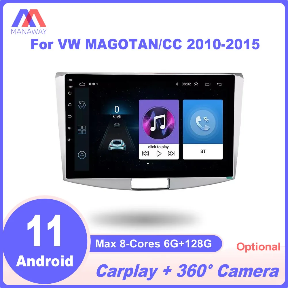 

10" Android Player For VW MAGOTAN/CC 2010-2015 DSP CarPlay Car Radio Stereo Multimedia Video MP5 Navigation GPS 2Din