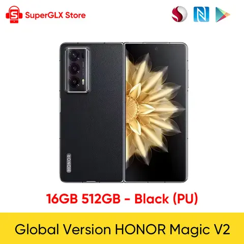 HONOR Magic V2 Глобальная версия 5G Складной OLED-дисплей LTPO 7,92 дюйма Snapdragon 8 Gen 2 Задние камеры 50 МП 5000 мАч 66 Вт SuperCharge