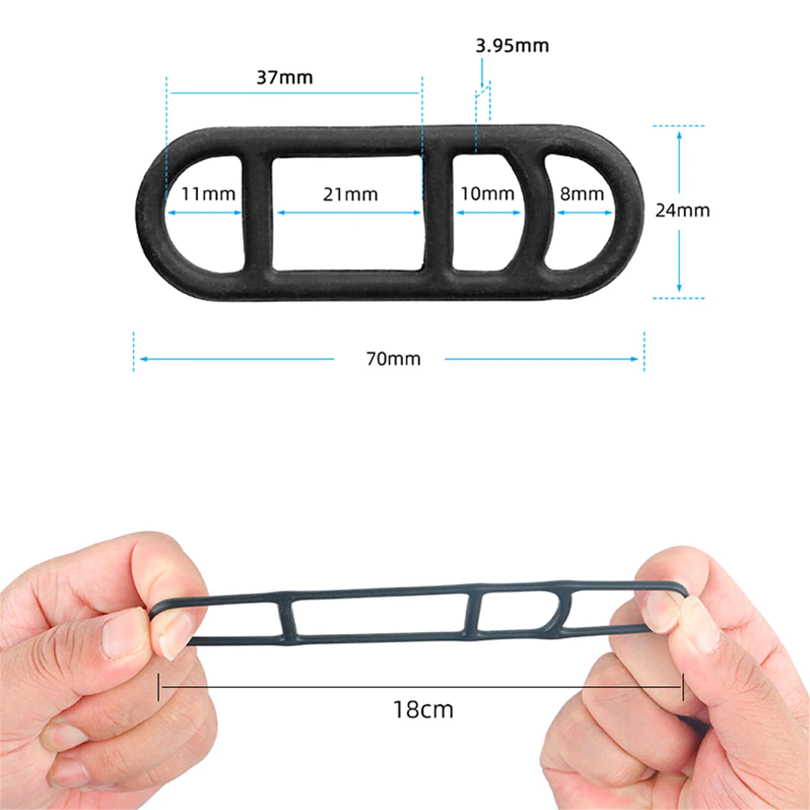 

12PCS Bicycle Silicone Strap Stretch Rubber Rings Torch Rubber Holder Headlight Flashlight Rubber Ring Fixed Ring Strap