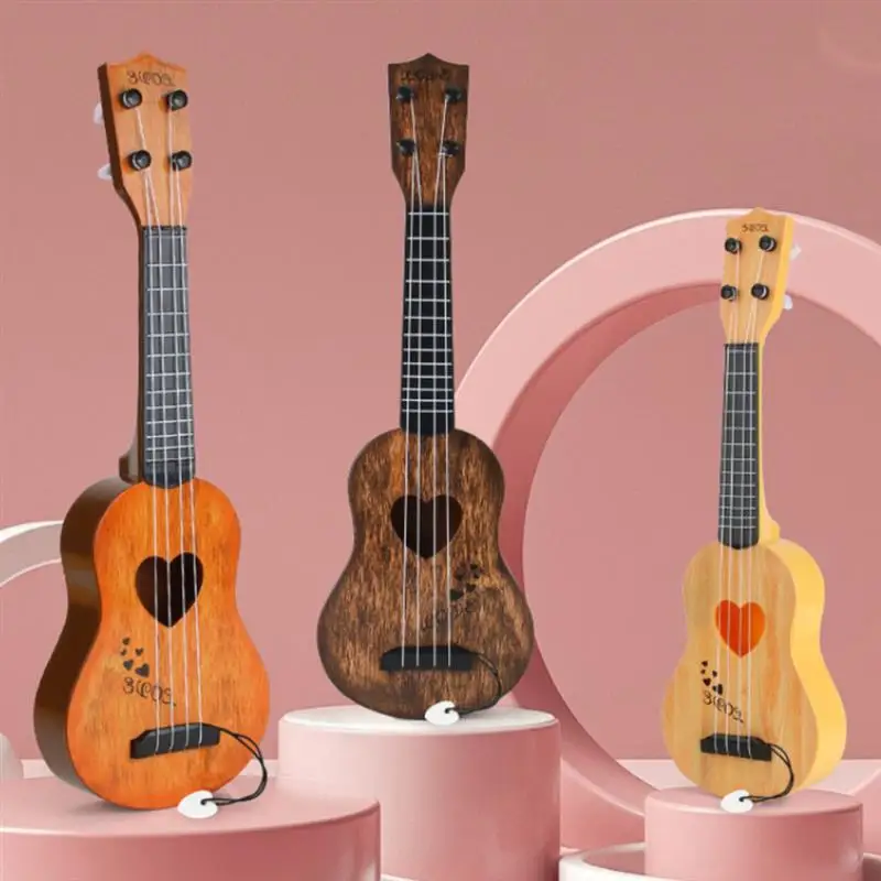

Plastic Guitar Simulation Ukulele Early Education Ukulele Kids Musical Learning Toy Plastic Instrument Random Color
