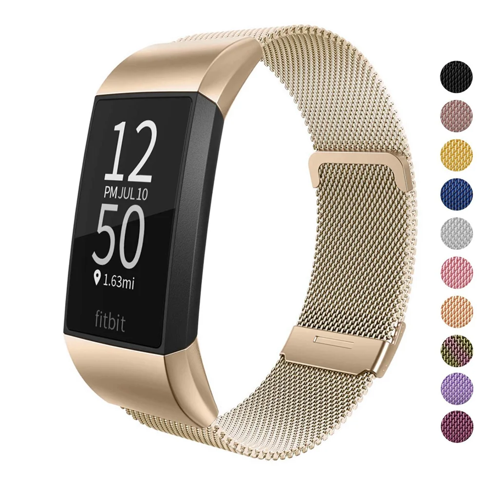

Stainless Steel strap for Fitbit Charge 4 band Replacement Wristband belt smartwatch bracelet correa for Fitbit Charge 3 strap