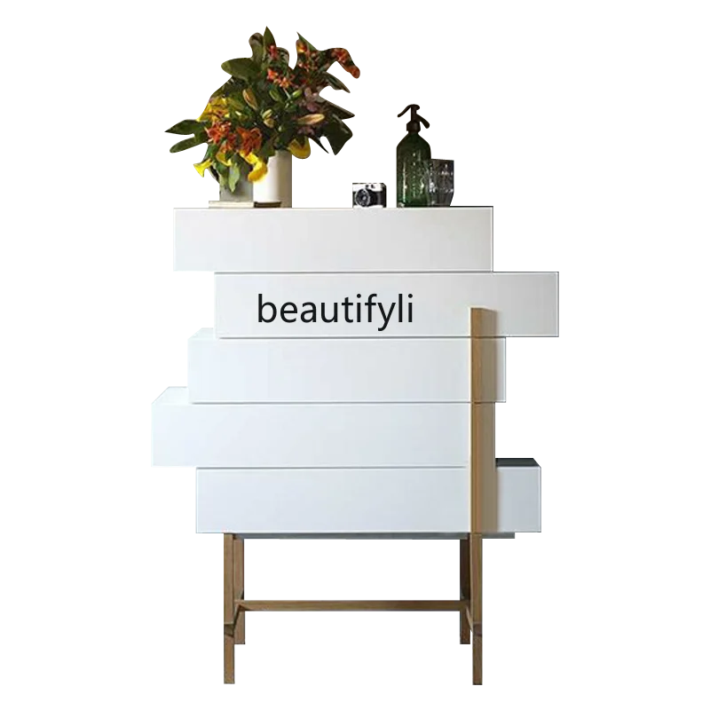 

YJ Modern Minimalist Chest of Drawers Sideboard Solid Wood Chest of Drawers