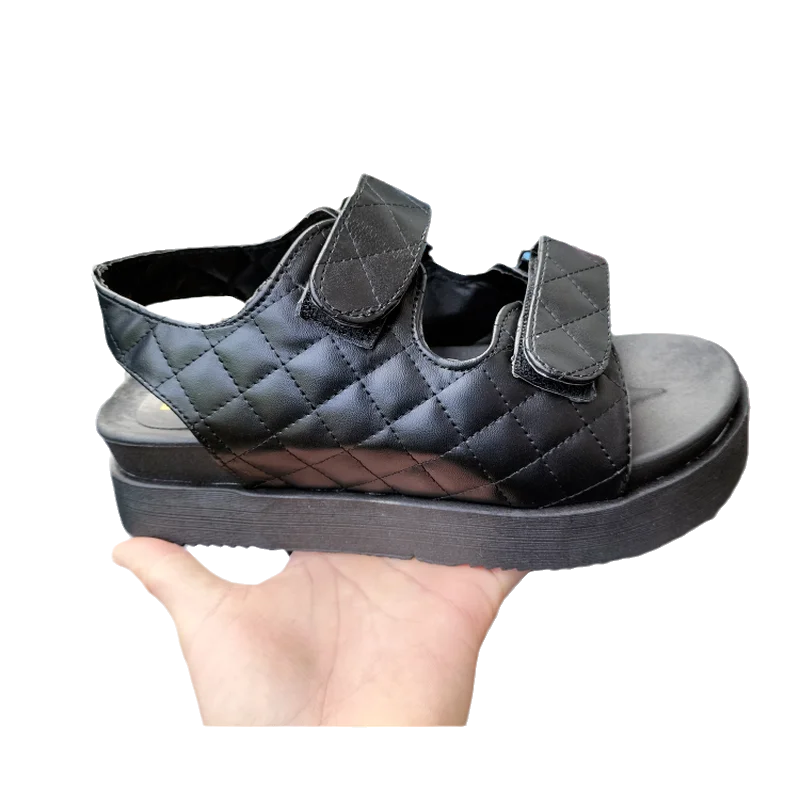 

Сандалии женские из натуральной кожи, босоножки на толстой подошве, сланцы, роскошный дизайн, лето 2022