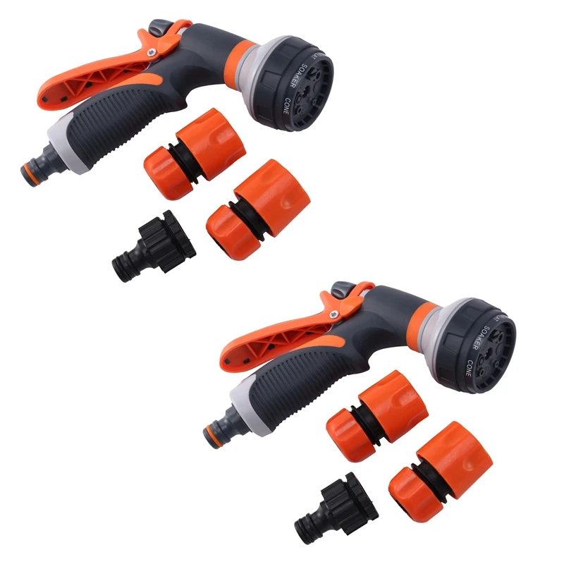 

2X Garden Washing Cleaner Pressure Car And Hose Nozzle Washer Water With Quick Connect Adapters Faucet Connect Type-2