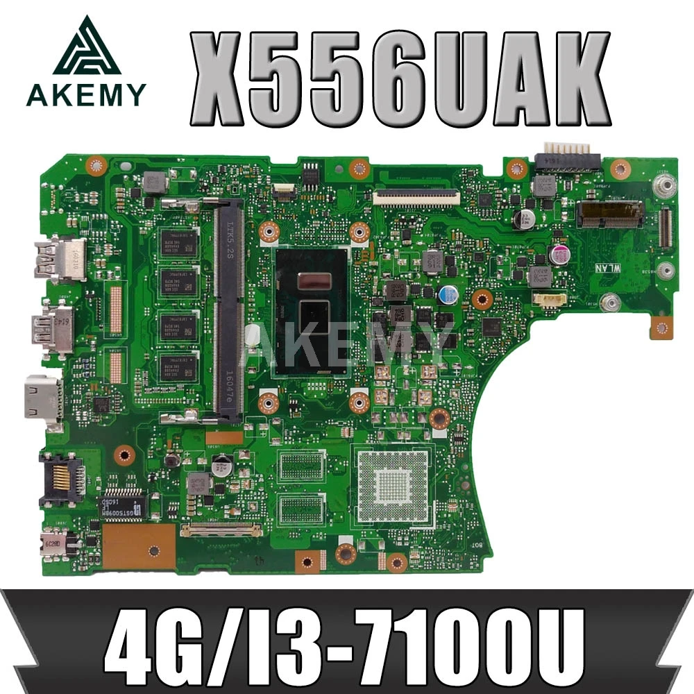 

Новая материнская плата для ноутбука X556UAK 4G/I3-7100U Материнская плата Asus A556U R556U X556U X556UJ X556UV X556UAM X556UA 90NB09S0-R00140