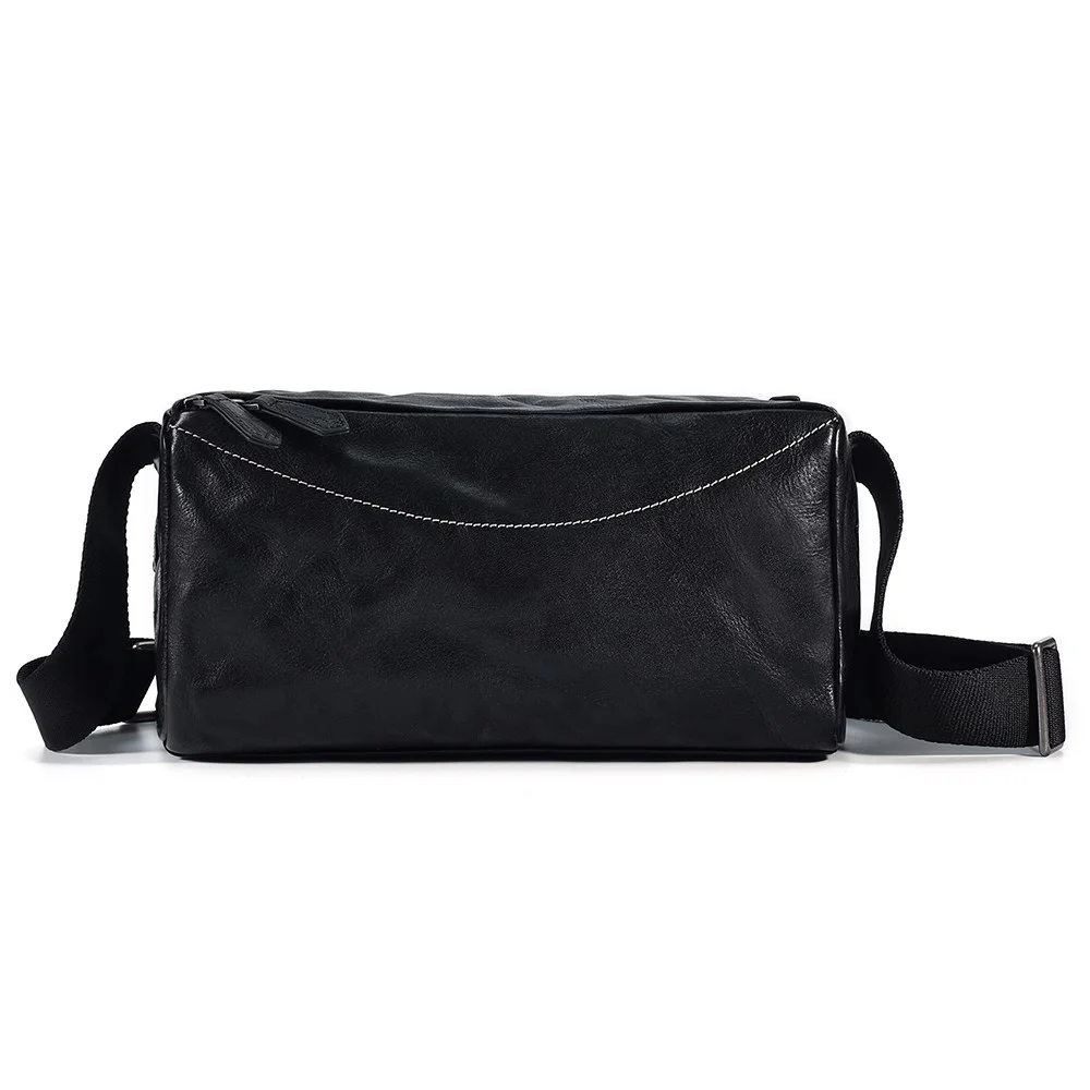 

Mens Genuine Leather Crossbody Bag Retro Shoulder Bags Fashion Travel Small Messenger Bags Cowhide Casual Purses Male