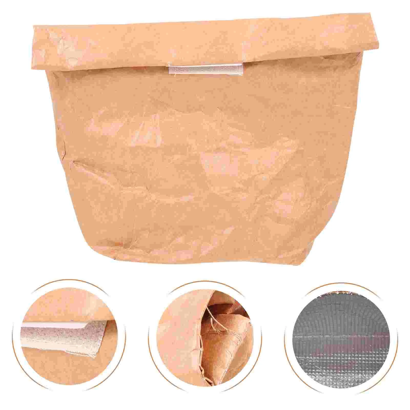 

Bag Thermal Bento Foodwarm Reusable Packaging Bags Insulated Waxed Paper Pizza Picnic Deliverylined