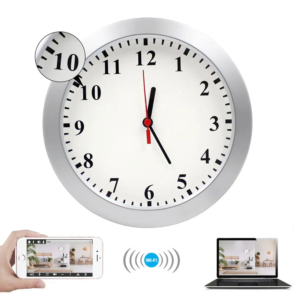 

Best Seller Spy Decoration Watch 1080P Camera Wall Clock Motion Detection Security Home Office Nanny Pet Cam