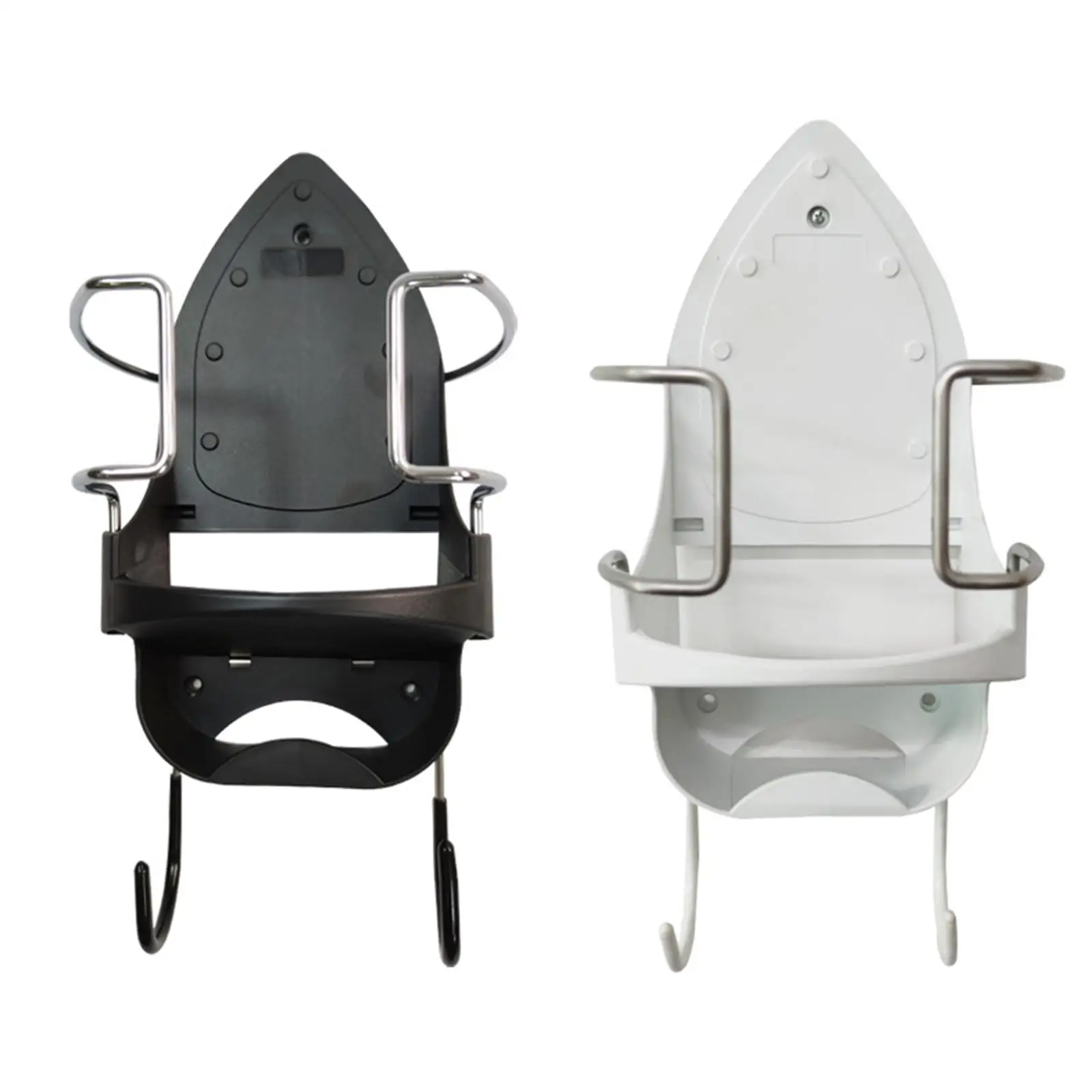 

Ironing Board Holder Heat Resistant Easily Mount with Removable Hooks Electric Iron Hanger Wall Mounted Storage for Laundry Room
