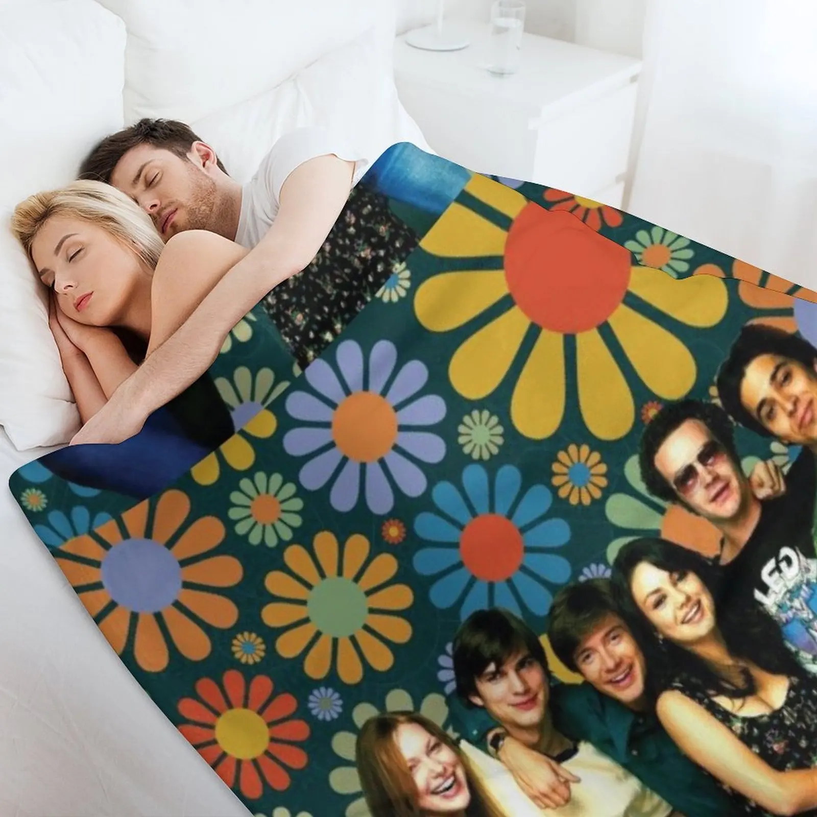 Новинка этот 70-е шоу цветочный рекламный плакат пледы покрывала фланелевая ткань