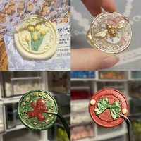 3d embossed wax seal stamp rose bee sealing vintage for scrapbooking material cards envelopes wedding invitations gift r0026