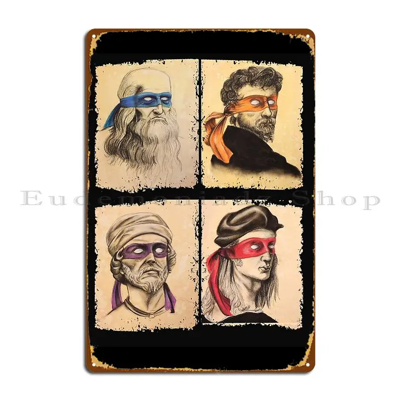 Забавные итальянские художники Черепашки художественный подарок для влюбленных