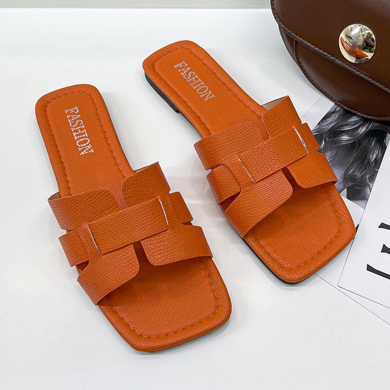 

Шлепанцы женские летние, сланцы, сандалии, модная дизайнерская пляжная обувь на плоской подошве