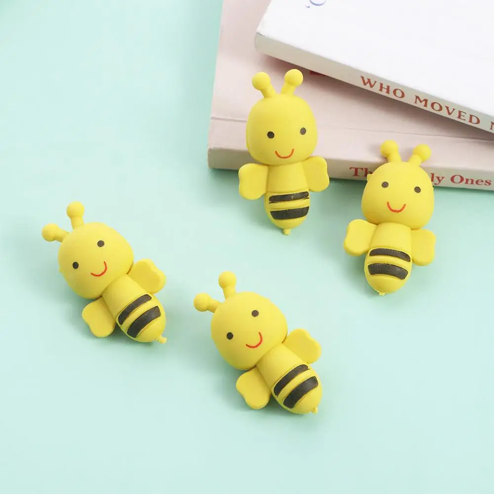 

for Pencil Erasing Office Accessories School Supply Yellow Bee Erasers Little Yellow Bee Rubber Erasers Pencil Cleaning