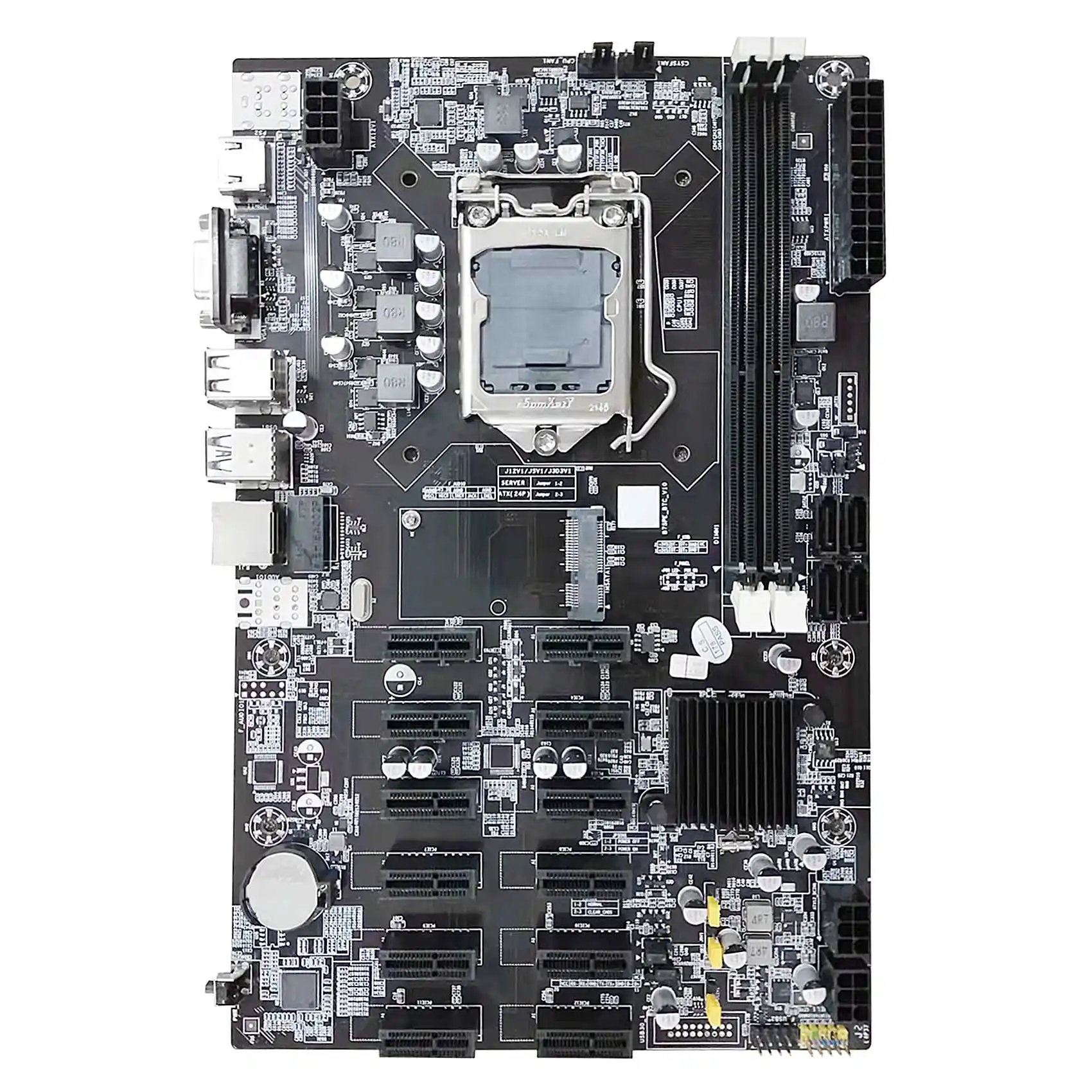 

Материнская плата для майнинга B75 12 PCIE ETH LGA1155 MSATA USB3.0 SATA3.0 поддержка DDR3 ОЗУ B75 BTC материнская плата для майнинга