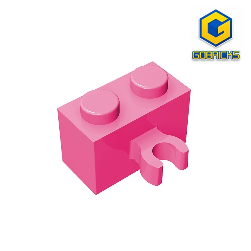 

10PCS Gobricks GDS-651 BRICK 1X2 W. HORIZONTAL HOLDER compatible with lego 95820 30237 children's DIY Building Blocks