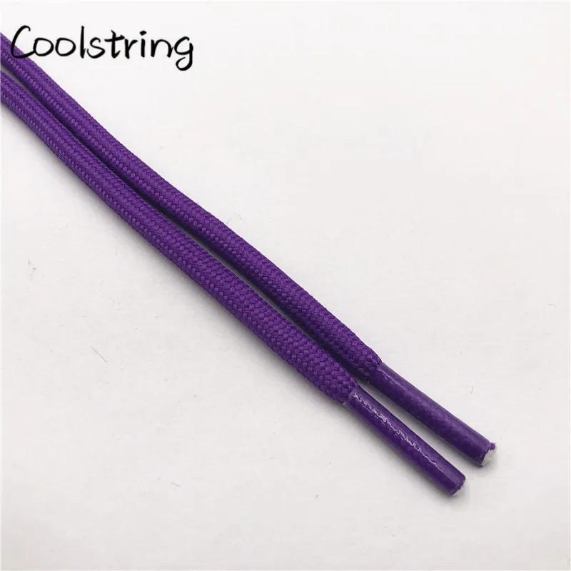 Coolstring 5mm Round Polyester Customized Shoelaces Green Navy Fashion Shoe Laces Extra Long Unisex Women Men Sneaker Shoestring