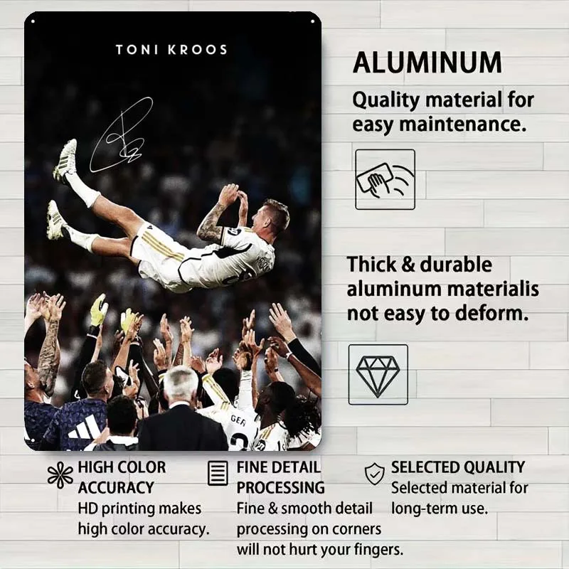 Toni Kroos футбольный праздничный знак спортивный металлический плакат украшения